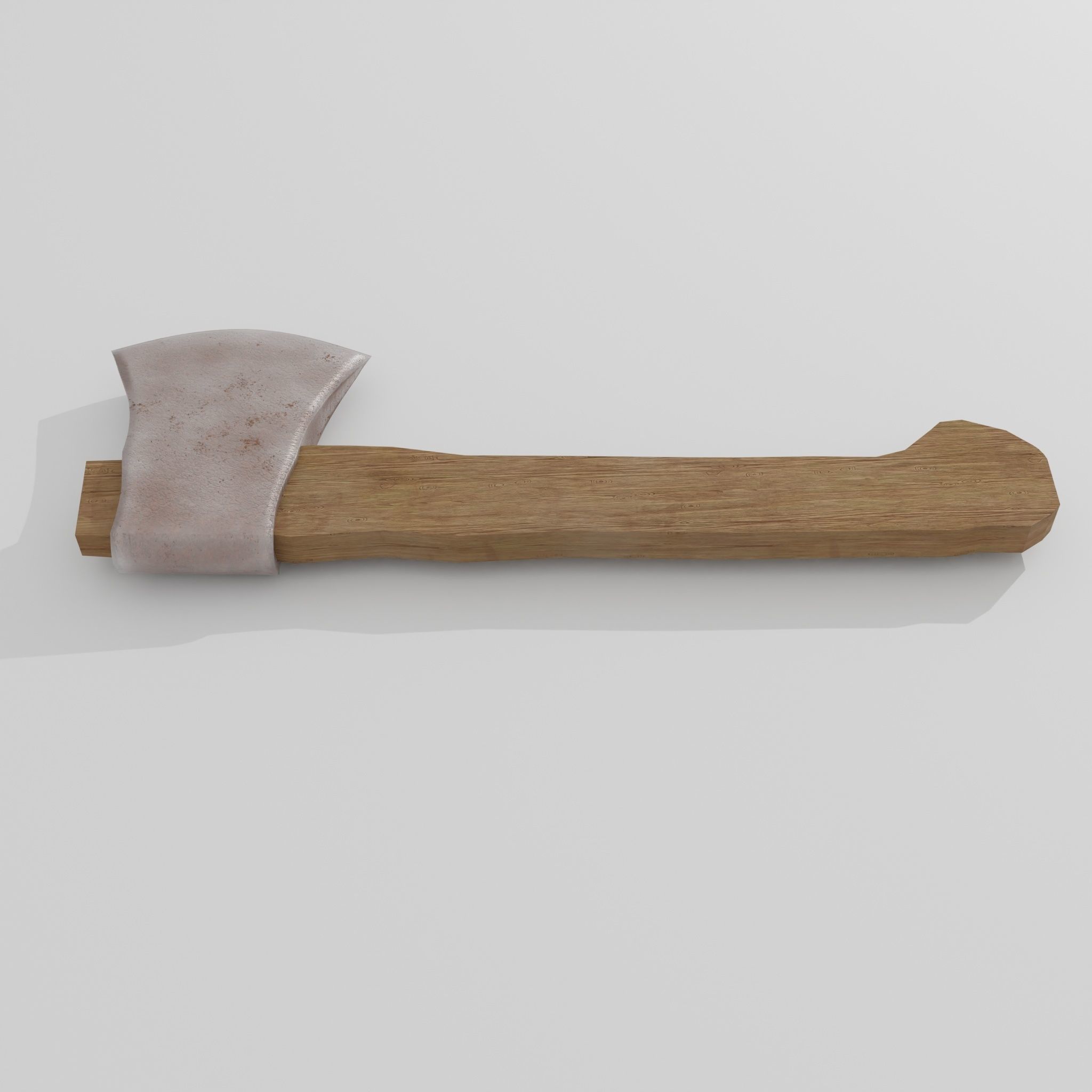 Wooden axe 3D model_5