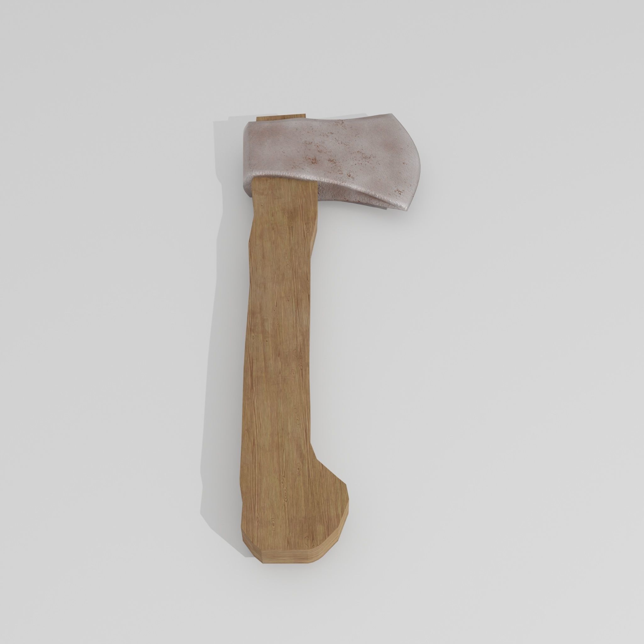 Wooden axe 3D model_7