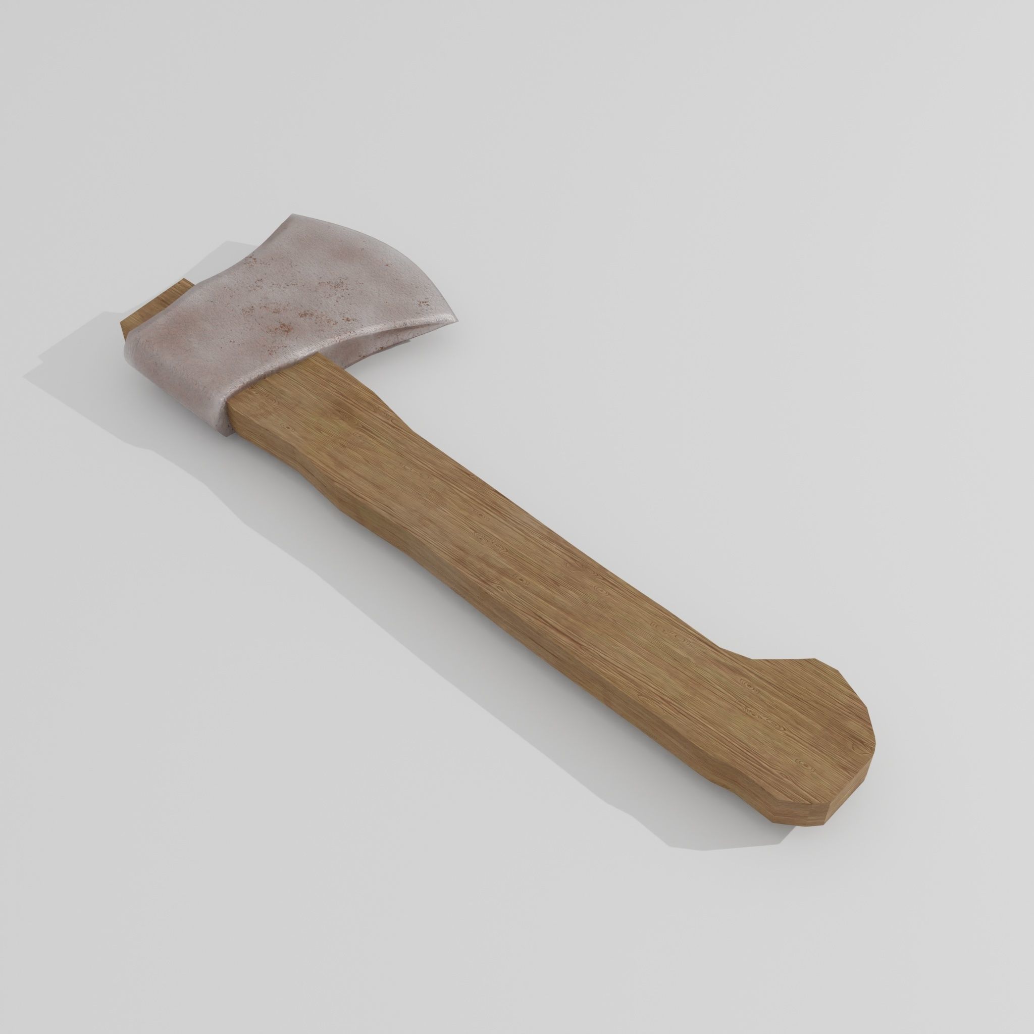 Wooden axe 3D model_6