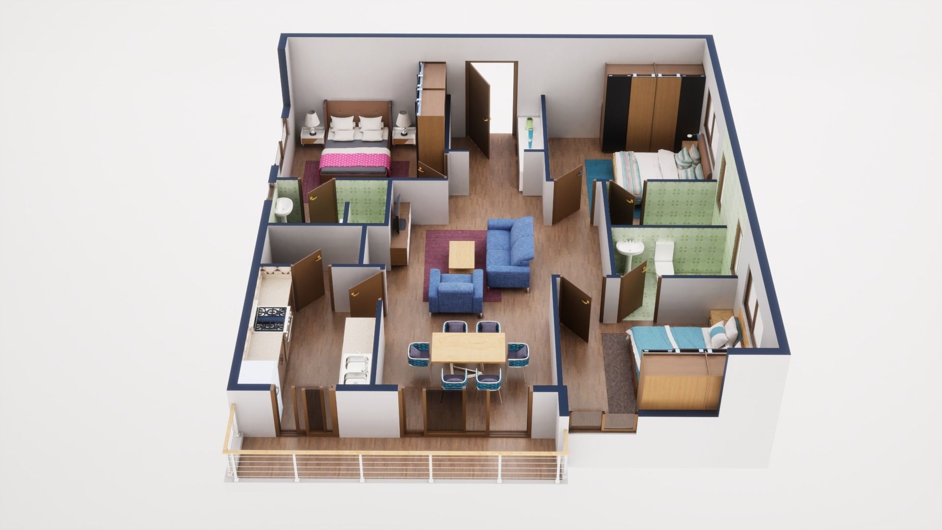 3D Floor Plan Model 57 3D model_1