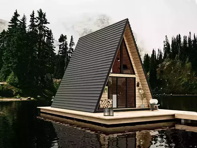 Lake House in the Forest 