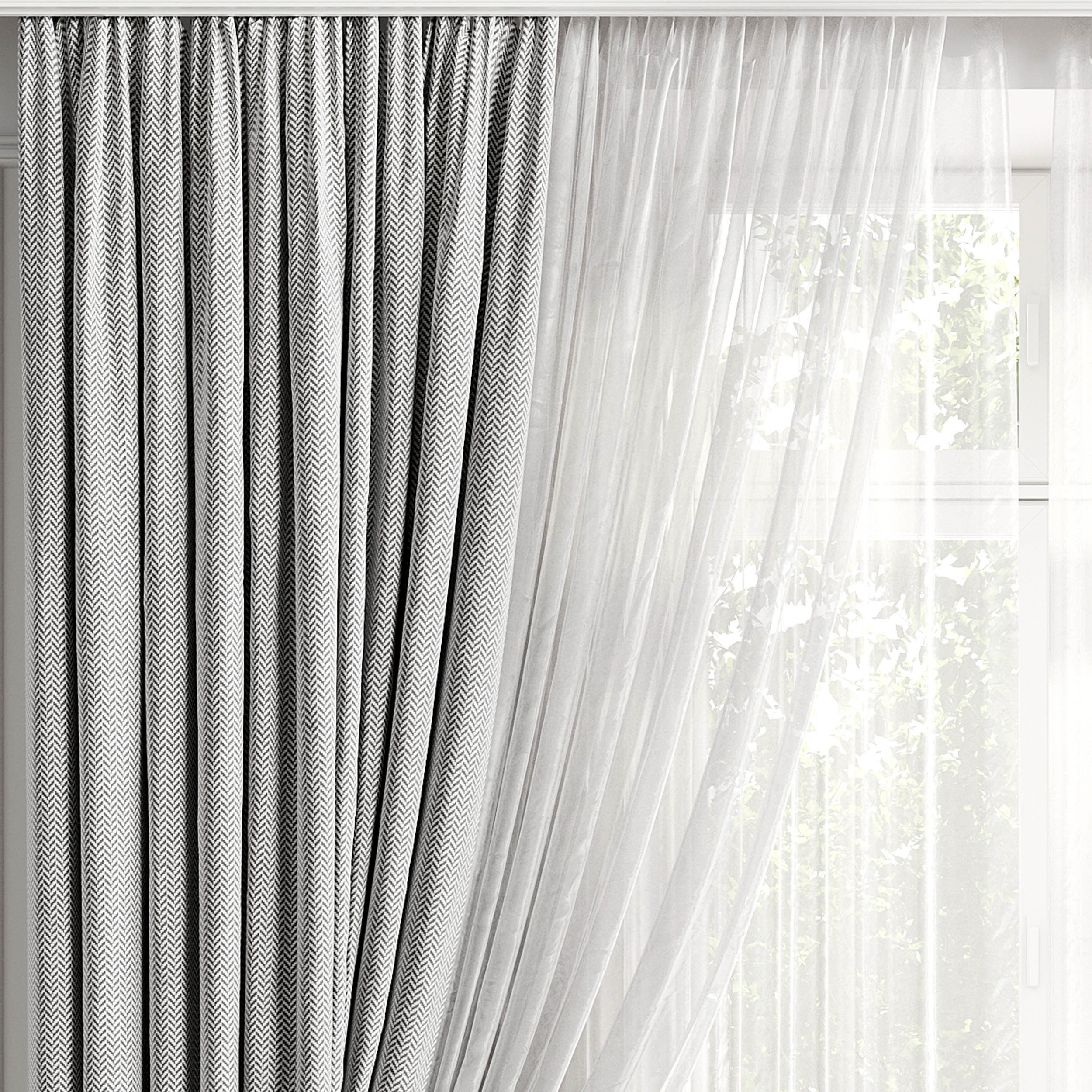 Curtain Set 498C 3D model_5