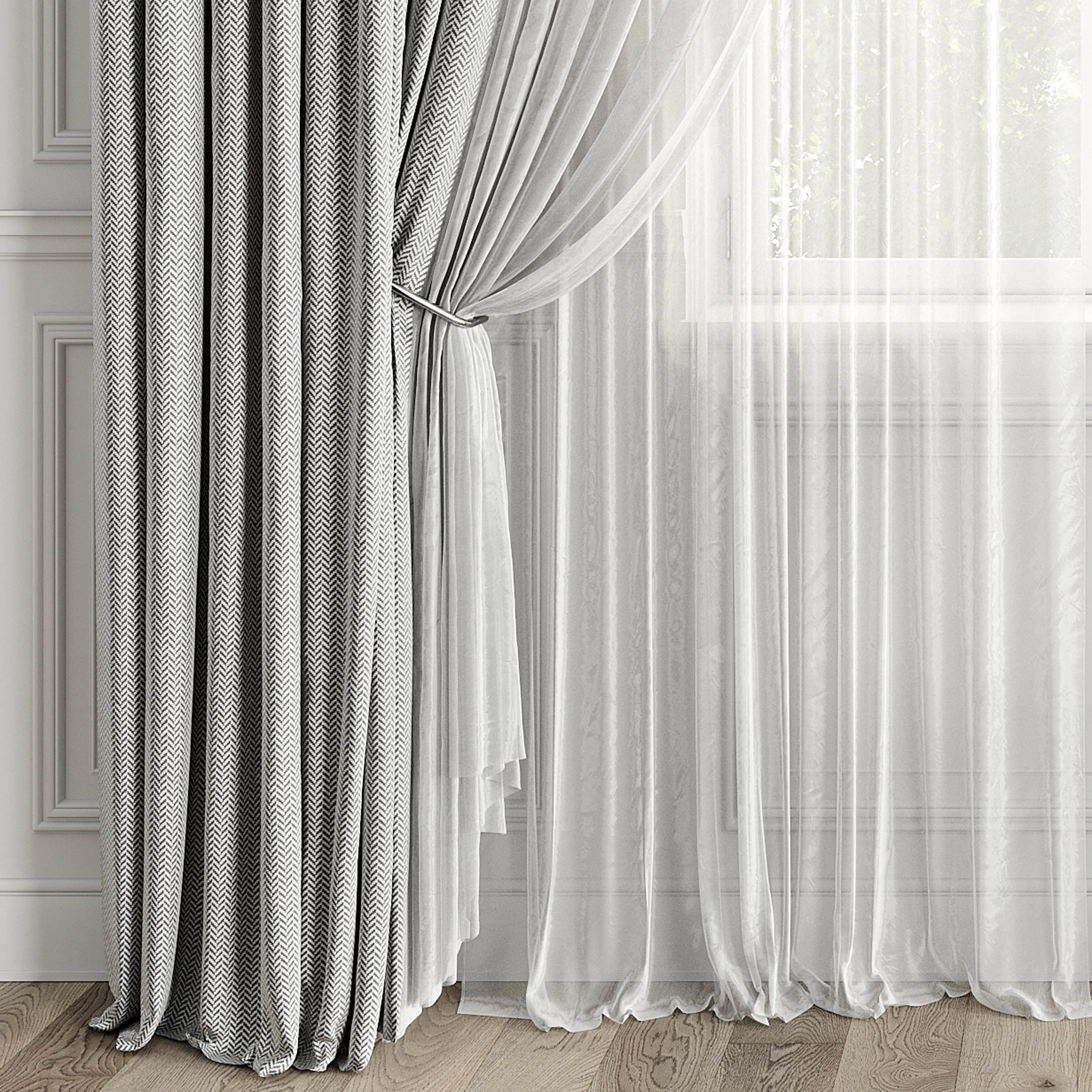 Curtain Set 498C 3D model_4