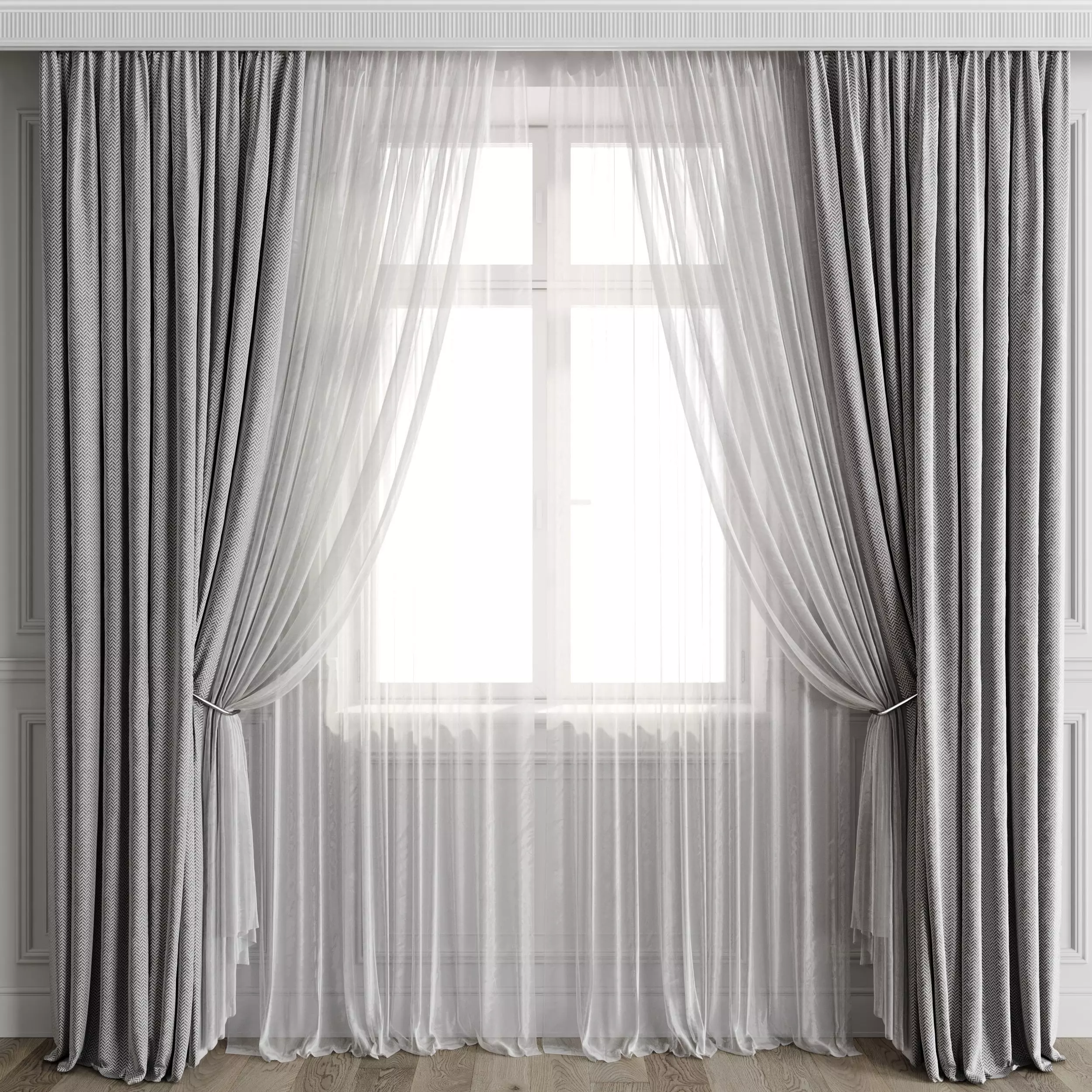 Curtain Set 498C 3D model_0