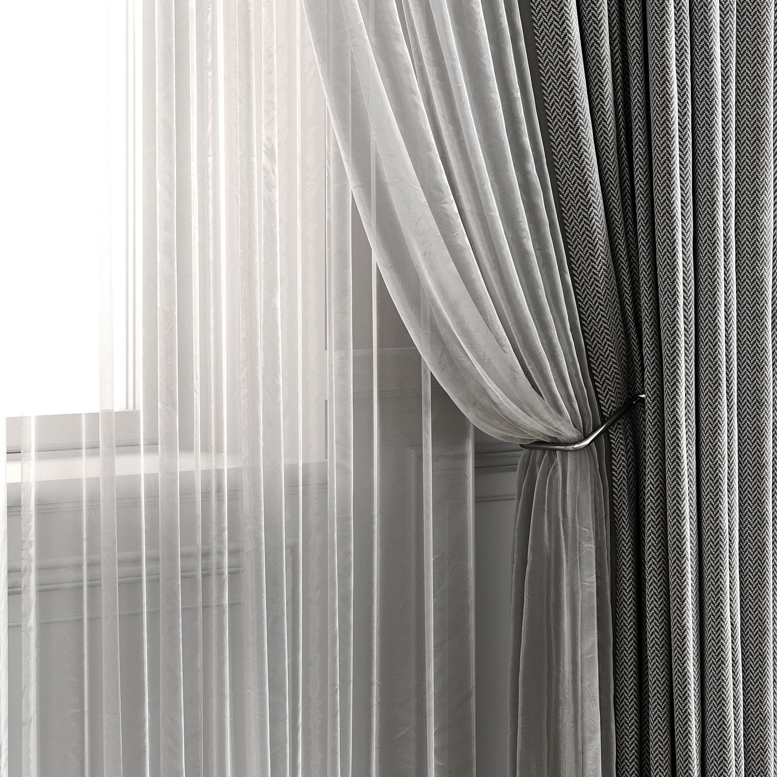 Curtain Set 498C 3D model_1