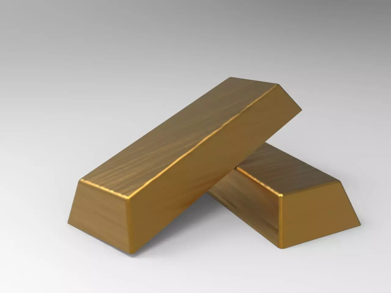Gold bar 3D model 3D model