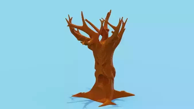 Voxel Spooky Tree 3D model