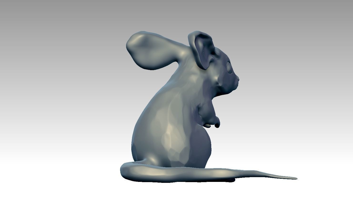 Mouse Sculpture 3d print model  3D print model_3