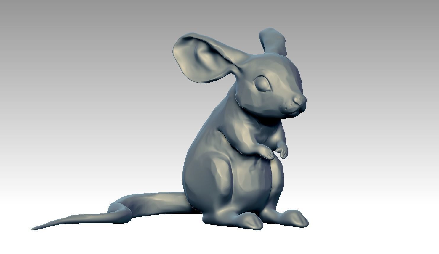 Mouse Sculpture 3d print model  3D print model_6
