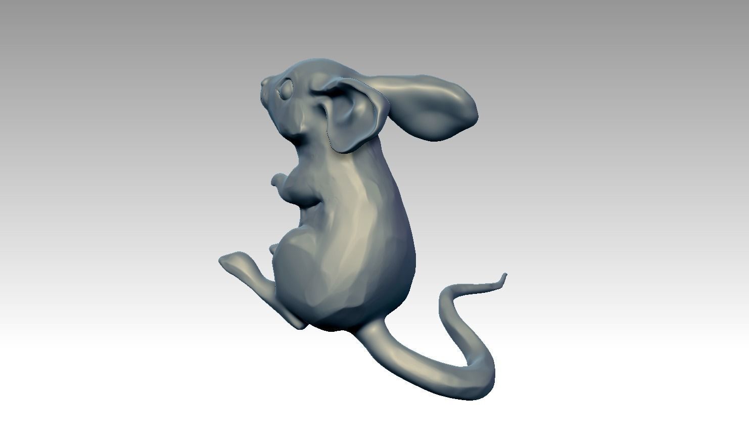 Mouse Sculpture 3d print model  3D print model_11