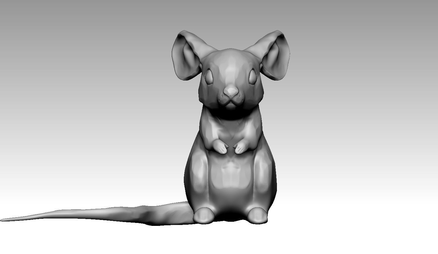 Mouse Sculpture 3d print model  3D print model_14