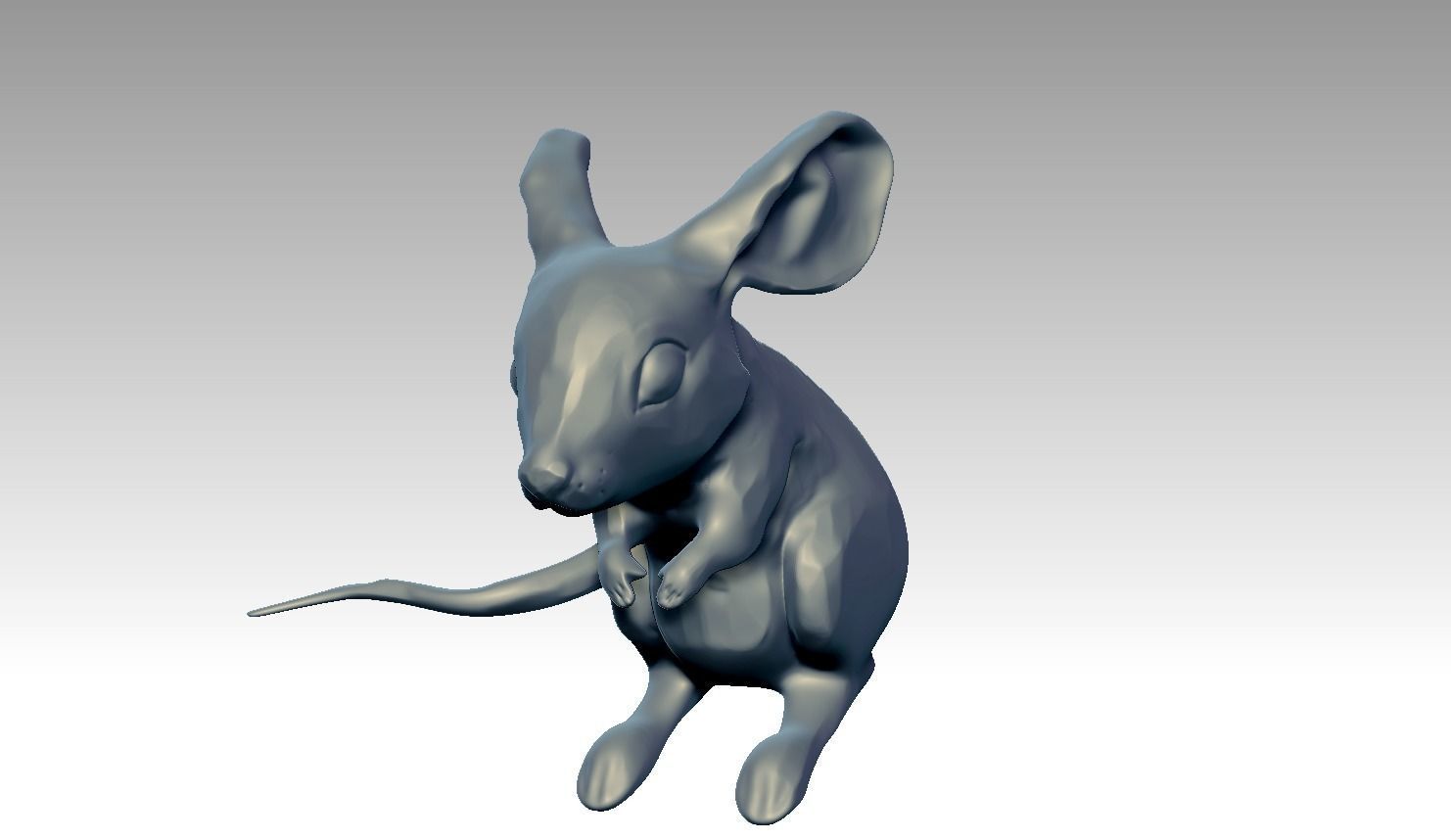 Mouse Sculpture 3d print model  3D print model_5