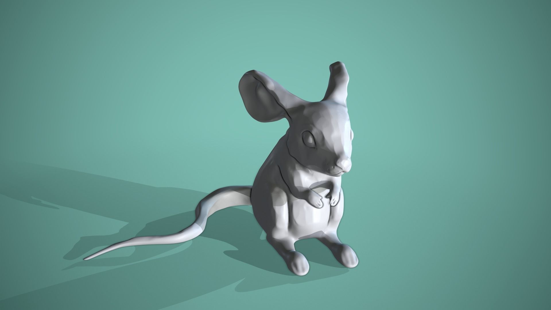 Mouse Sculpture 3d print model  3D print model_15