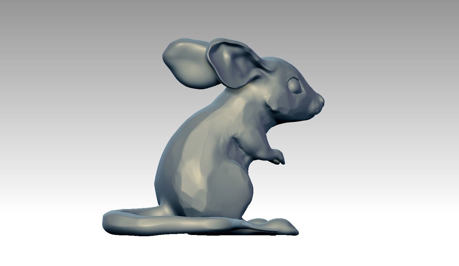 Mouse Sculpture 3d print model  3D print model_4