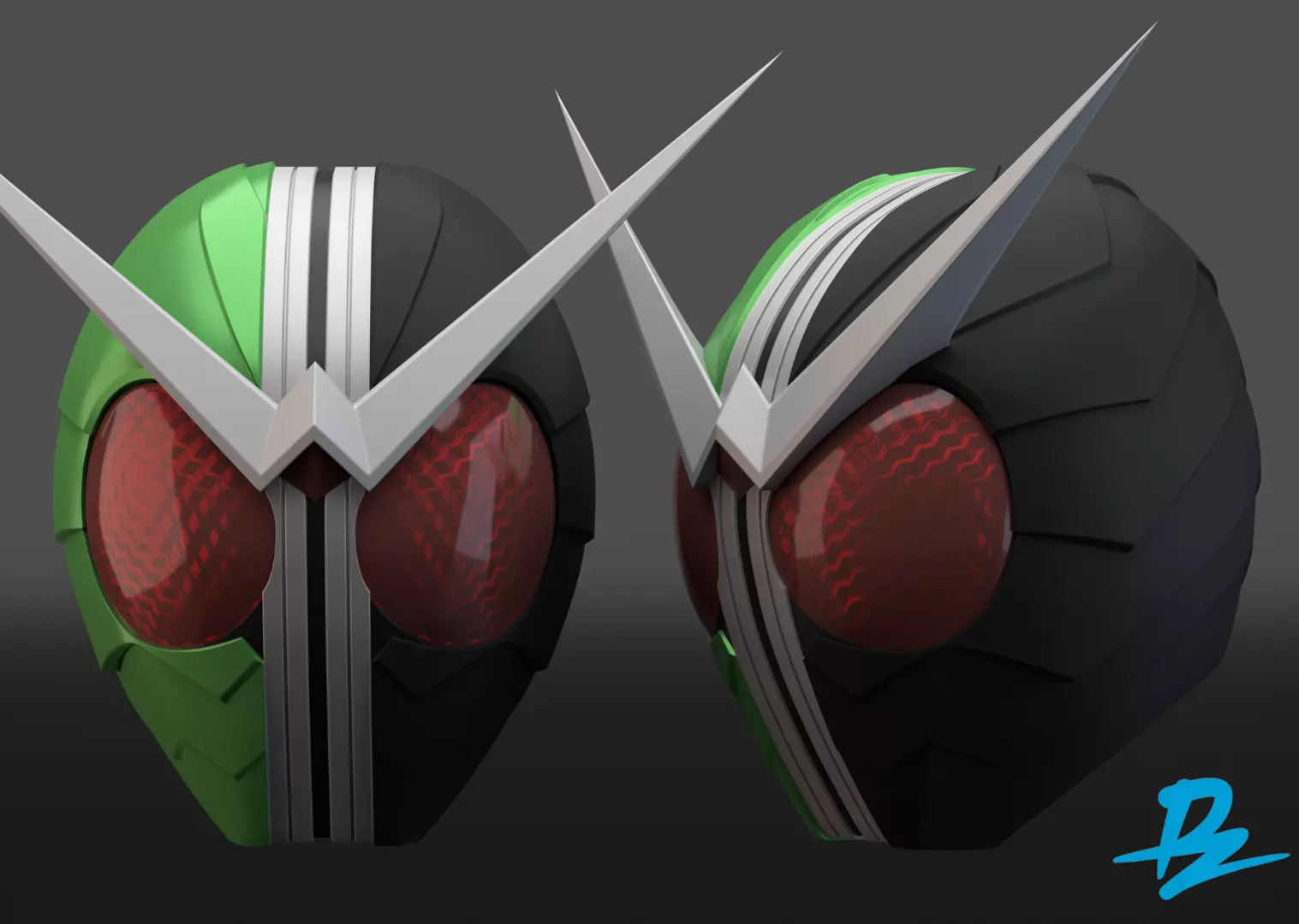 Kamen Rider W 3D print model