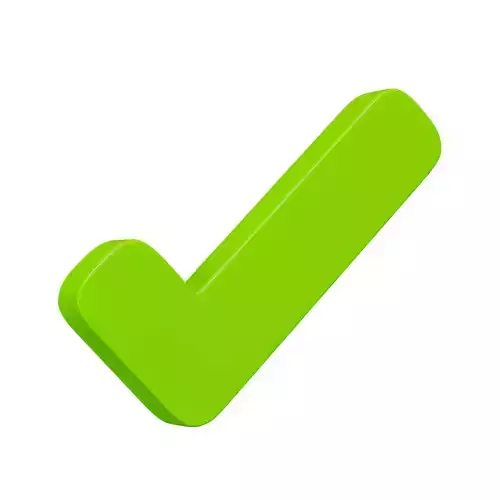check mark symbol 3D model