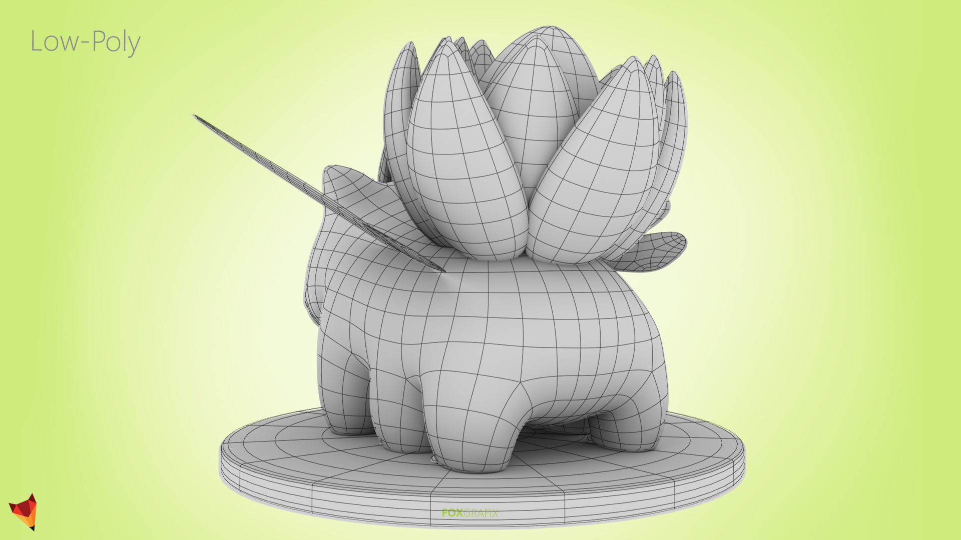 Pokemon Bulbasaur Bug Type Concept Low-poly 3D model_12