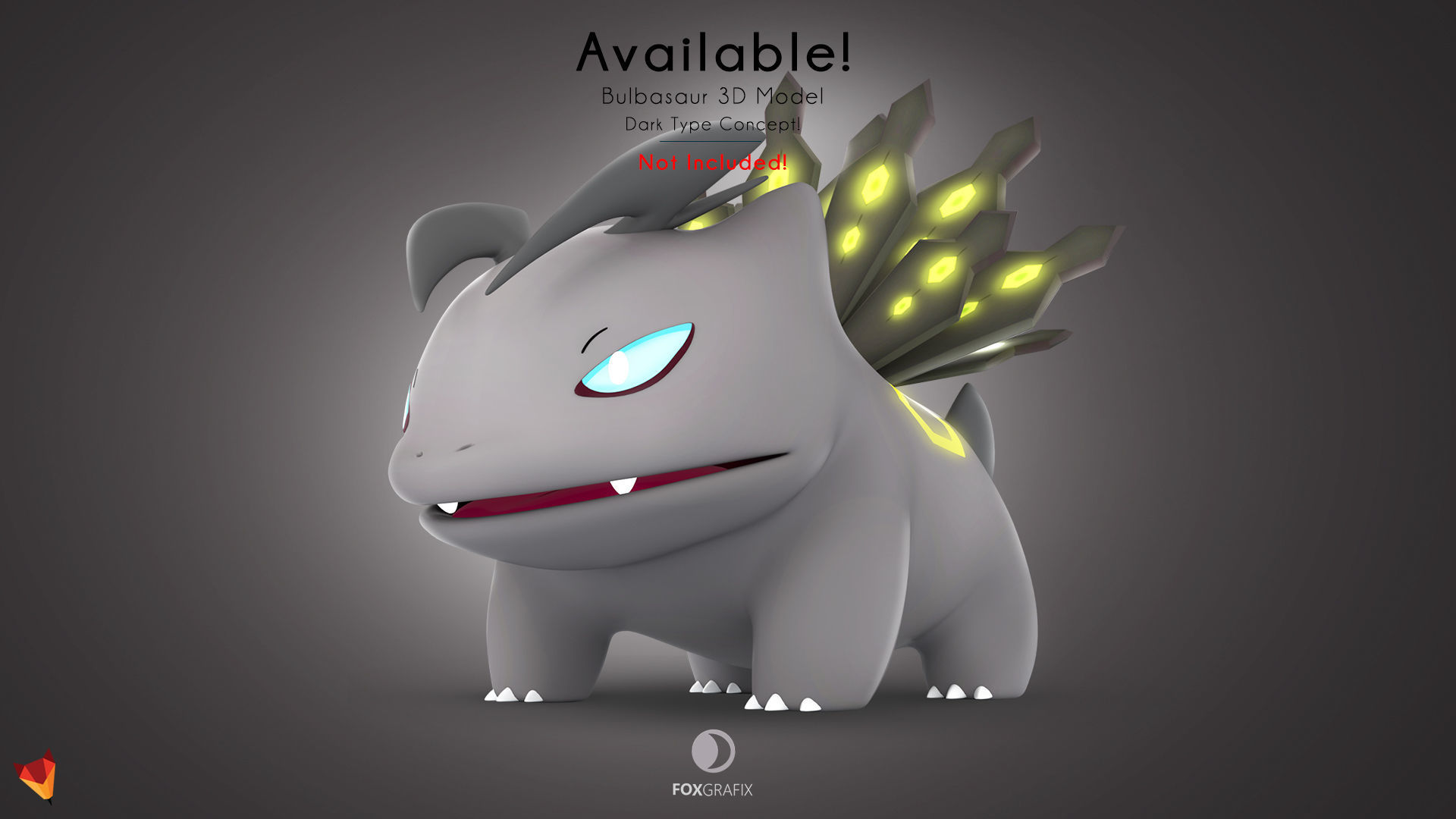 Pokemon Bulbasaur Bug Type Concept Low-poly 3D model_17