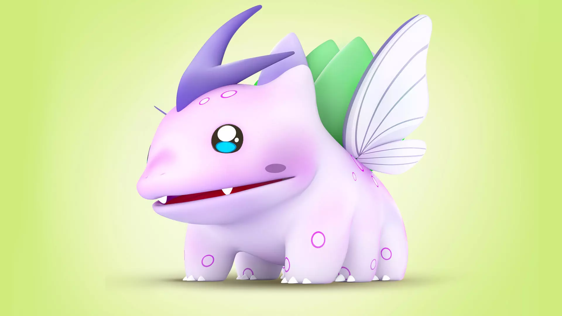 Pokemon Bulbasaur Bug Type Concept Low-poly 3D model_0