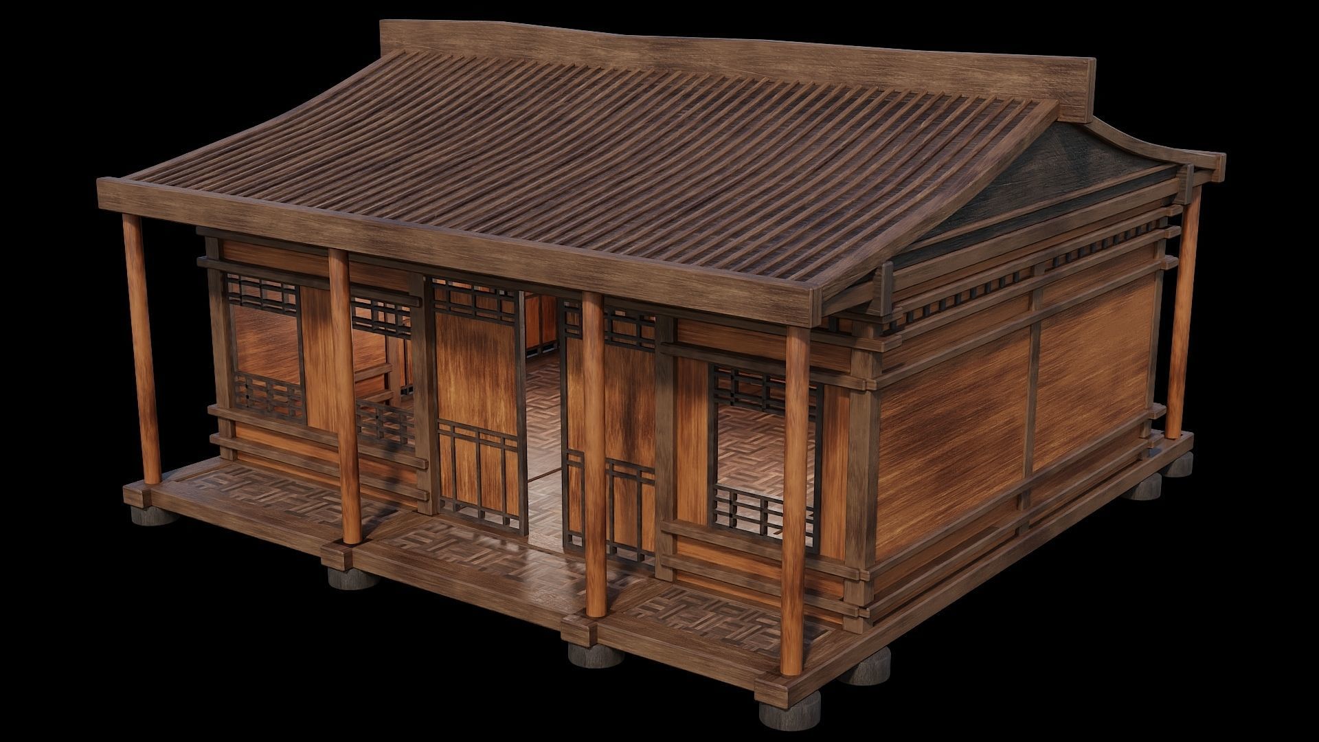 Medieval Houses 25- 4K Textures Game Ready Low-poly 3D model_4