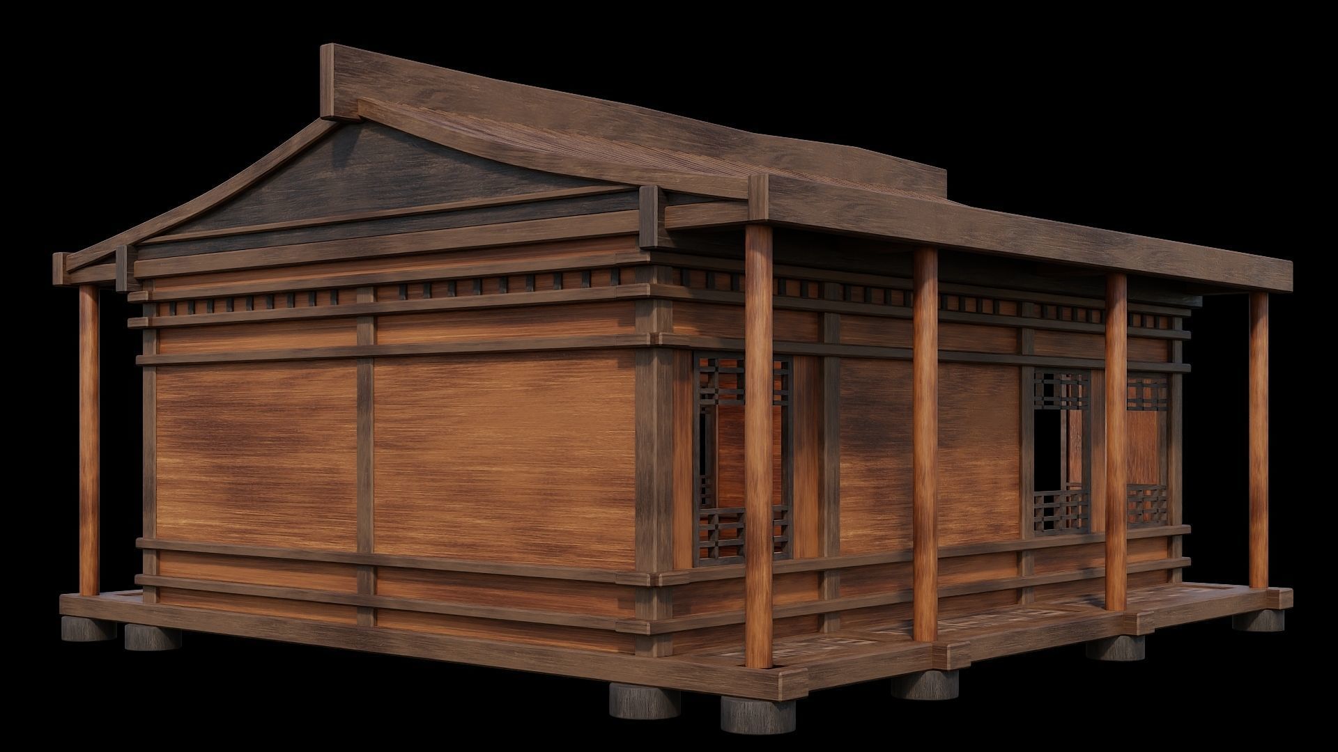 Medieval Houses 25- 4K Textures Game Ready Low-poly 3D model_14