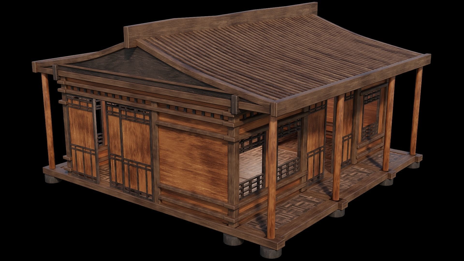 Medieval Houses 25- 4K Textures Game Ready Low-poly 3D model_6