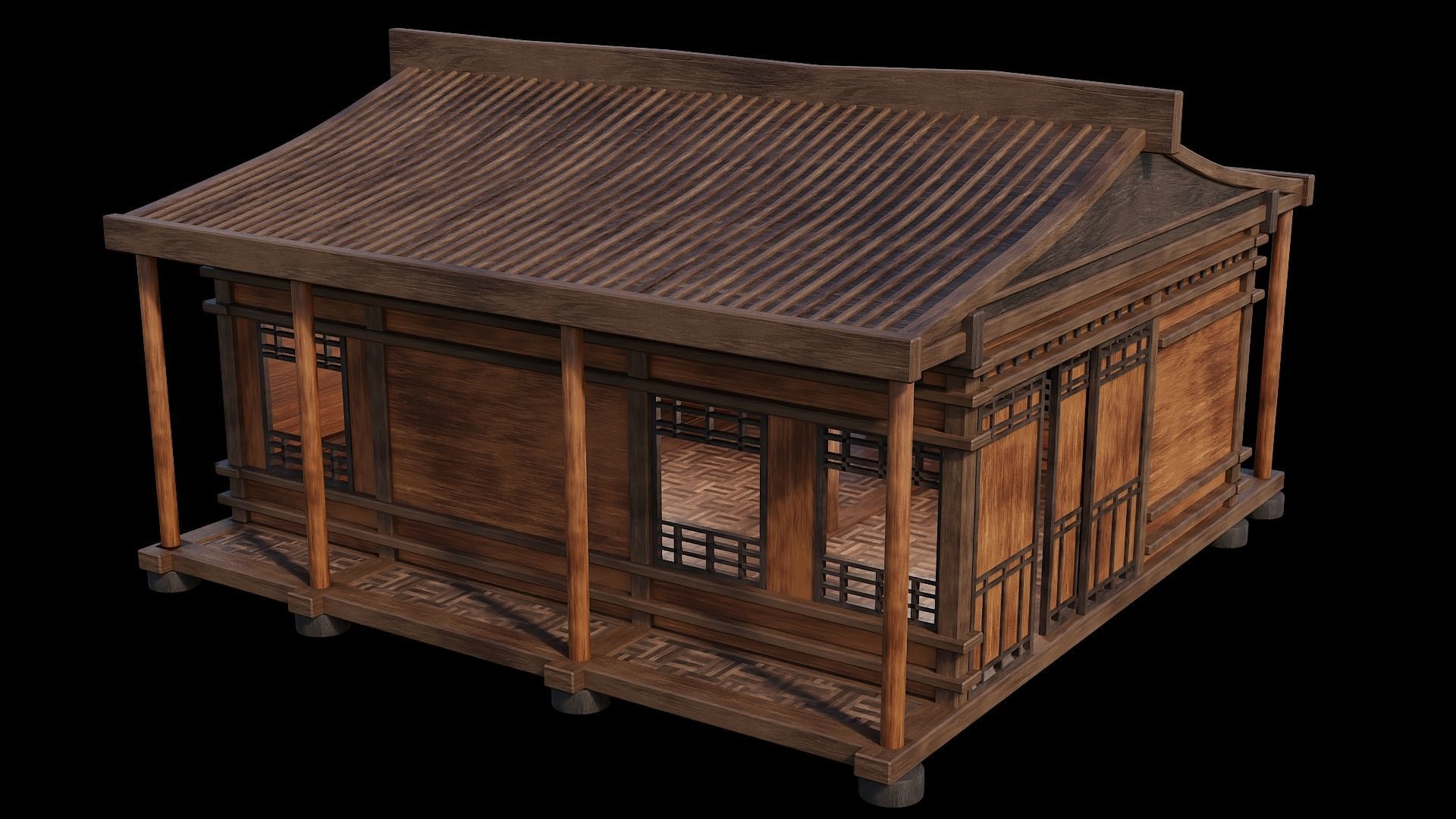 Medieval Houses 25- 4K Textures Game Ready Low-poly 3D model_13