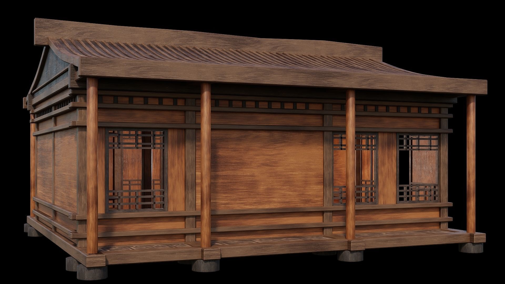 Medieval Houses 25- 4K Textures Game Ready Low-poly 3D model_12