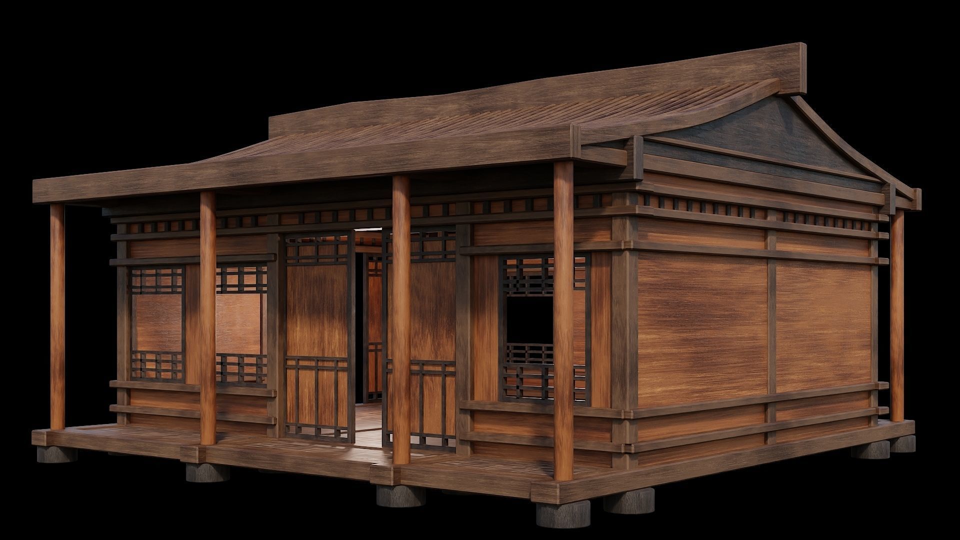 Medieval Houses 25- 4K Textures Game Ready Low-poly 3D model_8