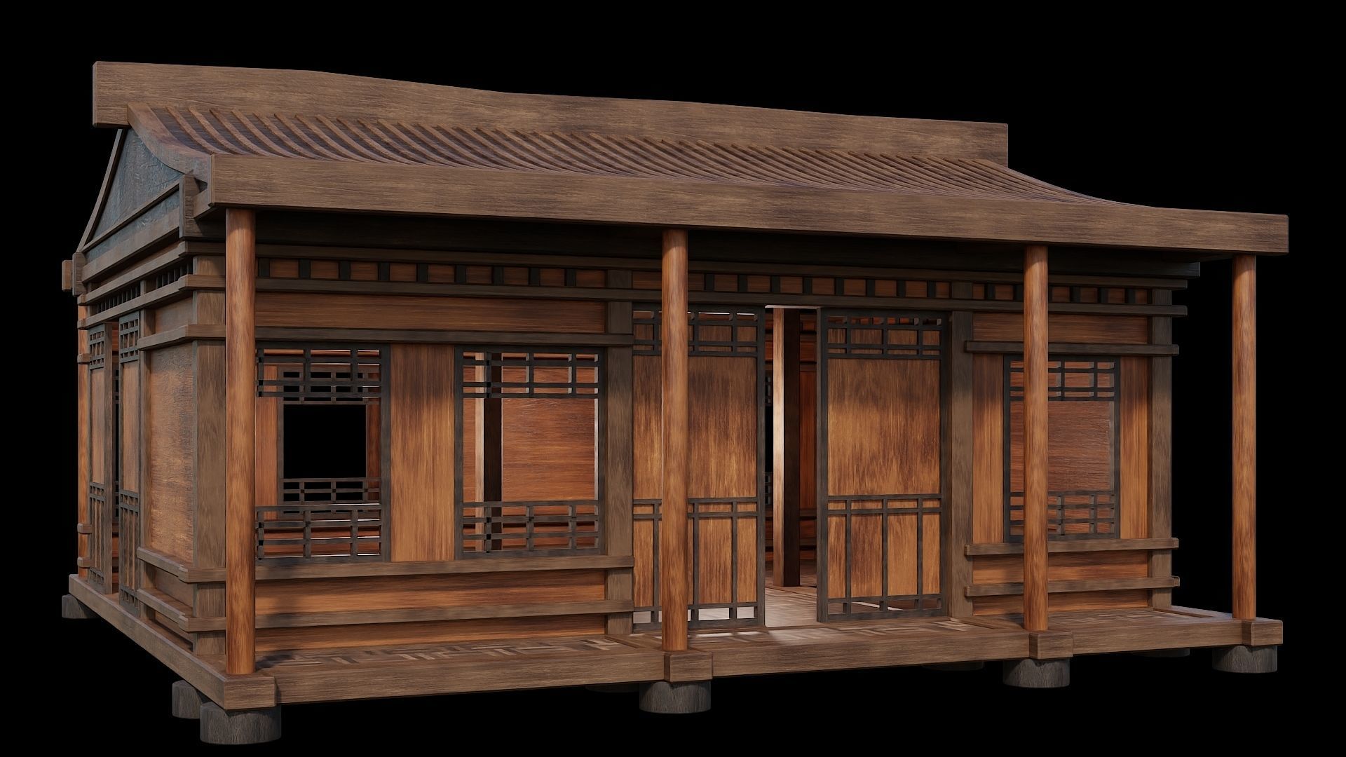 Medieval Houses 25- 4K Textures Game Ready Low-poly 3D model_7