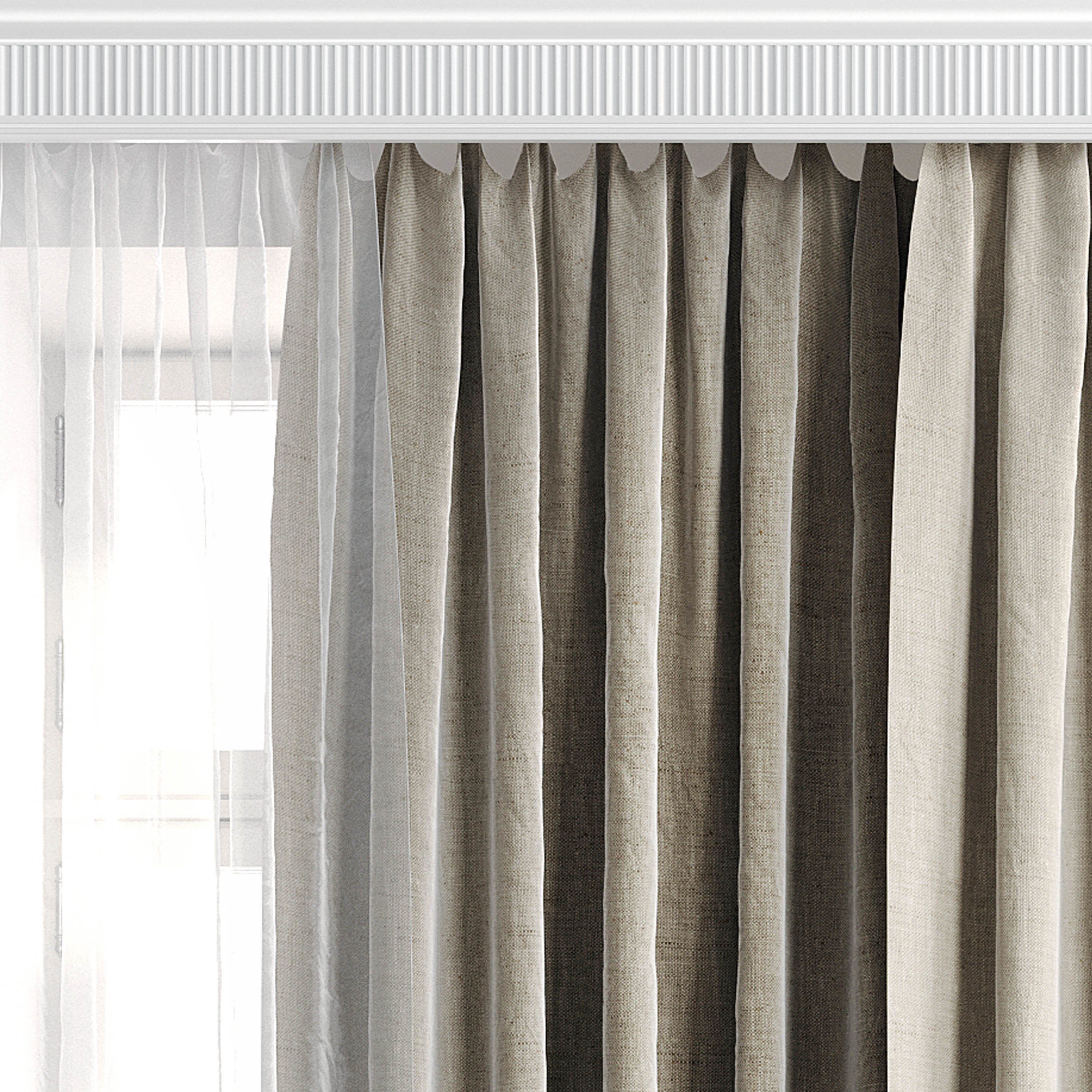 Curtain Set 503C 3D model_8