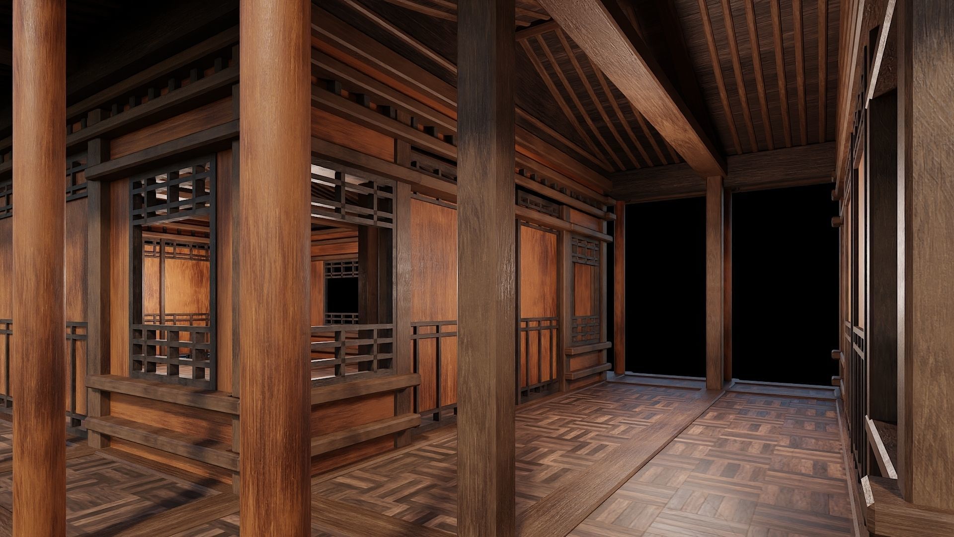 Medieval Houses 27- 4K Textures Game Ready Low-poly 3D model_4