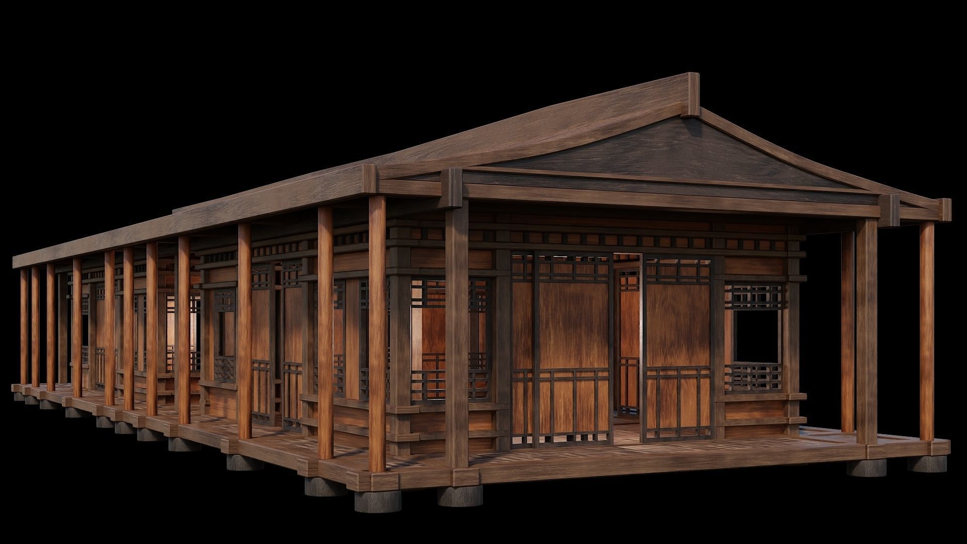 Medieval Houses 27- 4K Textures Game Ready Low-poly 3D model_13