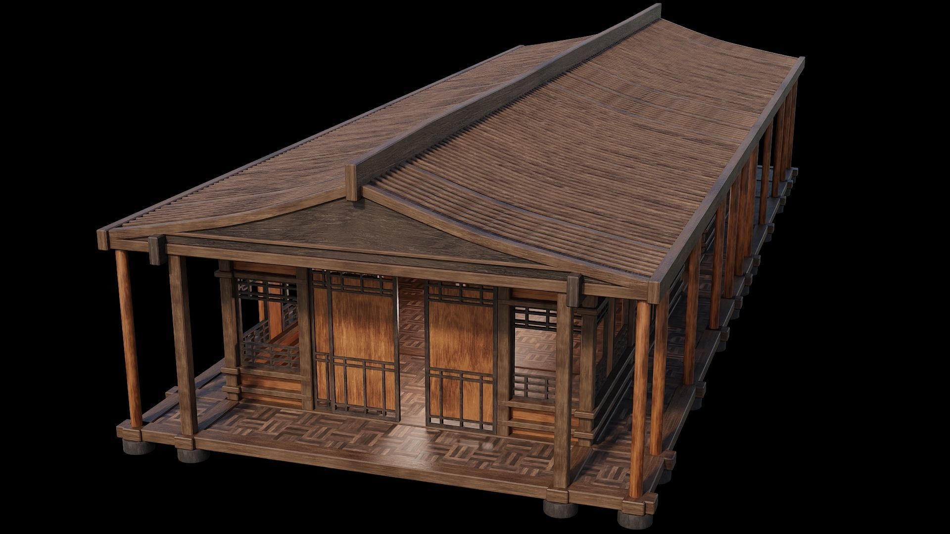 Medieval Houses 27- 4K Textures Game Ready Low-poly 3D model_10