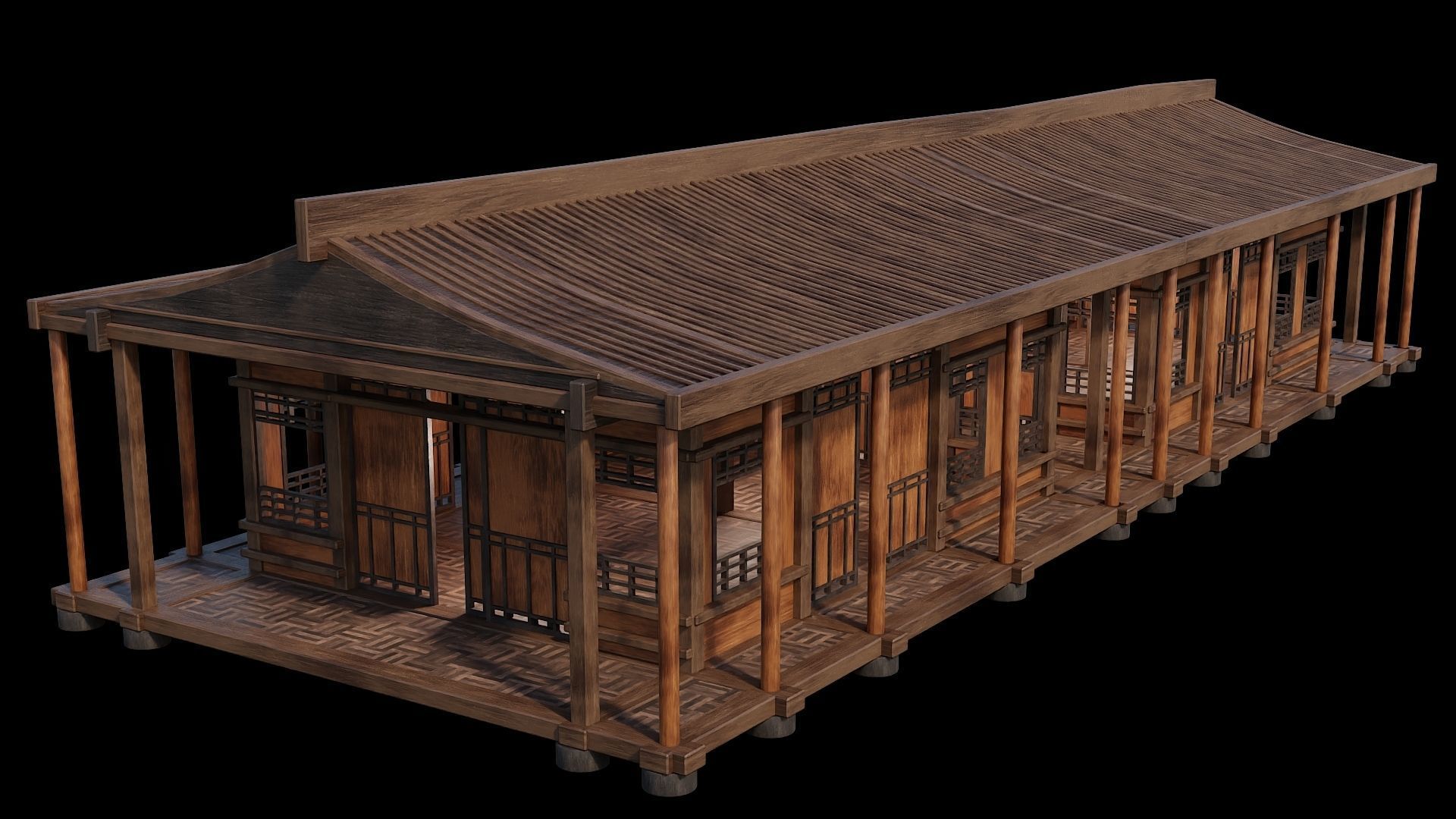 Medieval Houses 27- 4K Textures Game Ready Low-poly 3D model_11