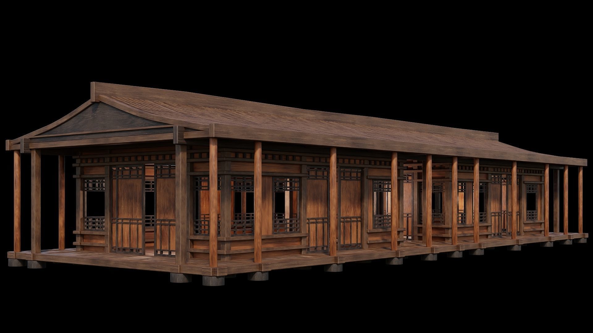 Medieval Houses 27- 4K Textures Game Ready Low-poly 3D model_7