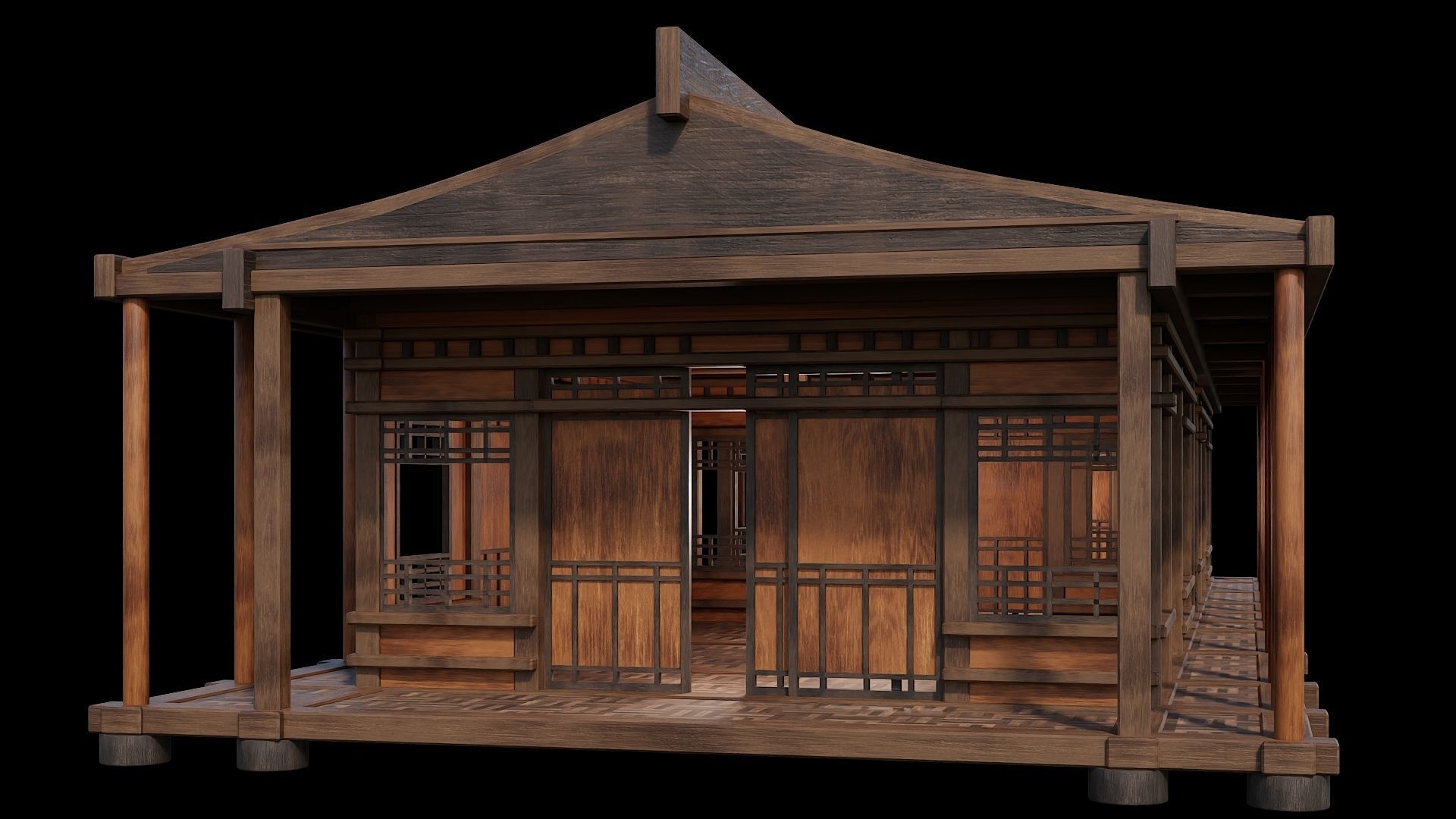 Medieval Houses 27- 4K Textures Game Ready Low-poly 3D model_9