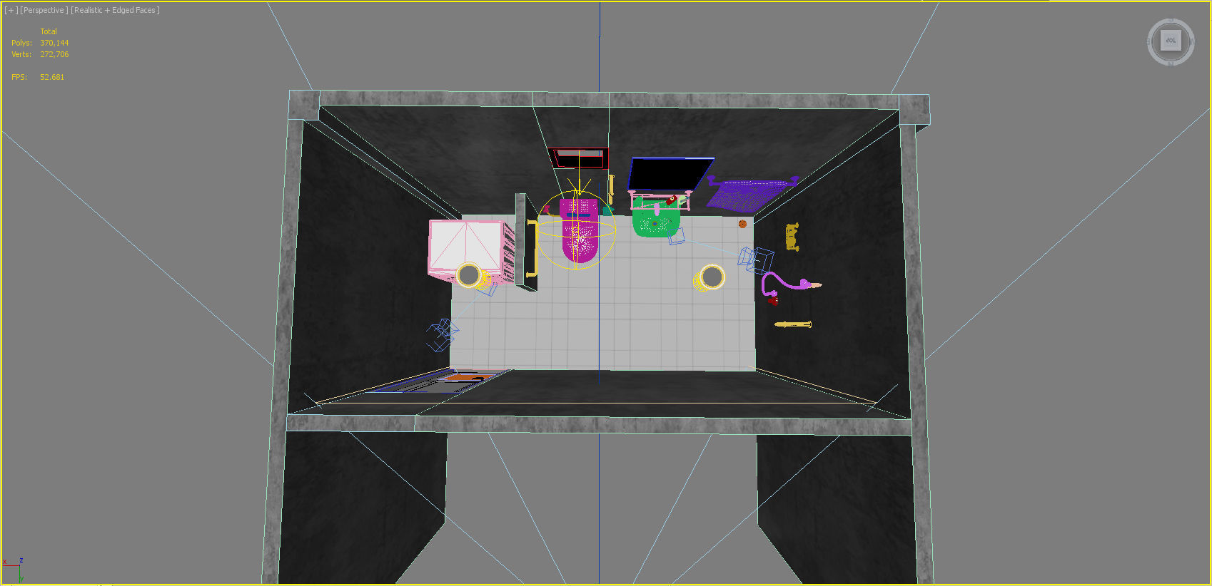 bathroom 6 with washing machine and sink 3D model_6