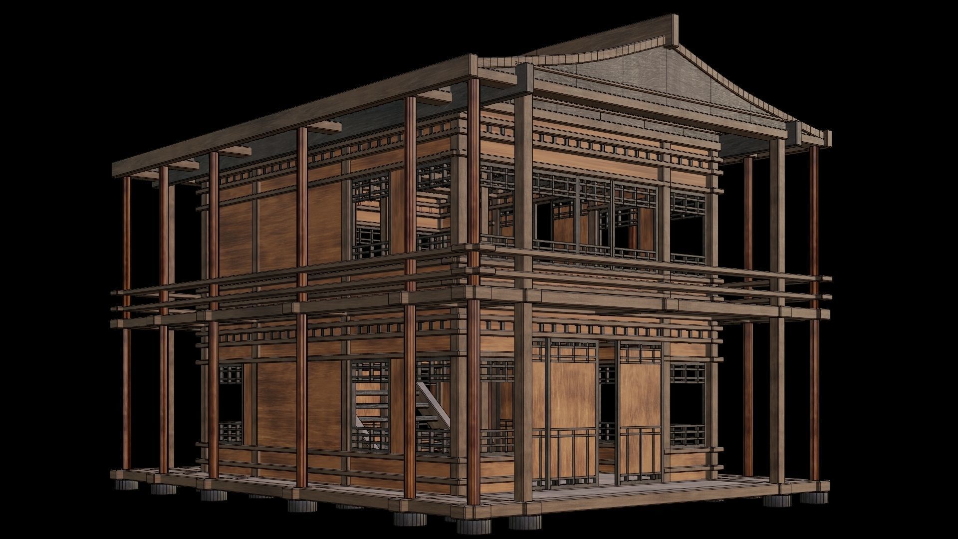 Medieval Houses 29- 4K Textures Game Ready Low-poly 3D model_5