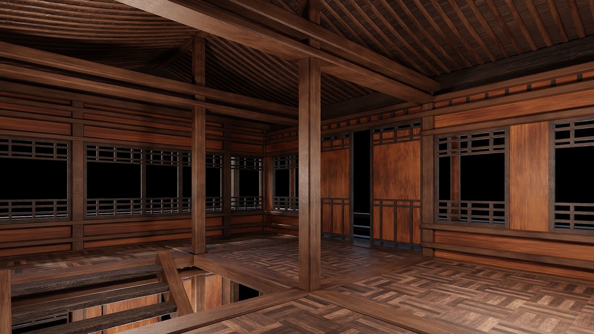 Medieval Houses 29- 4K Textures Game Ready Low-poly 3D model_4