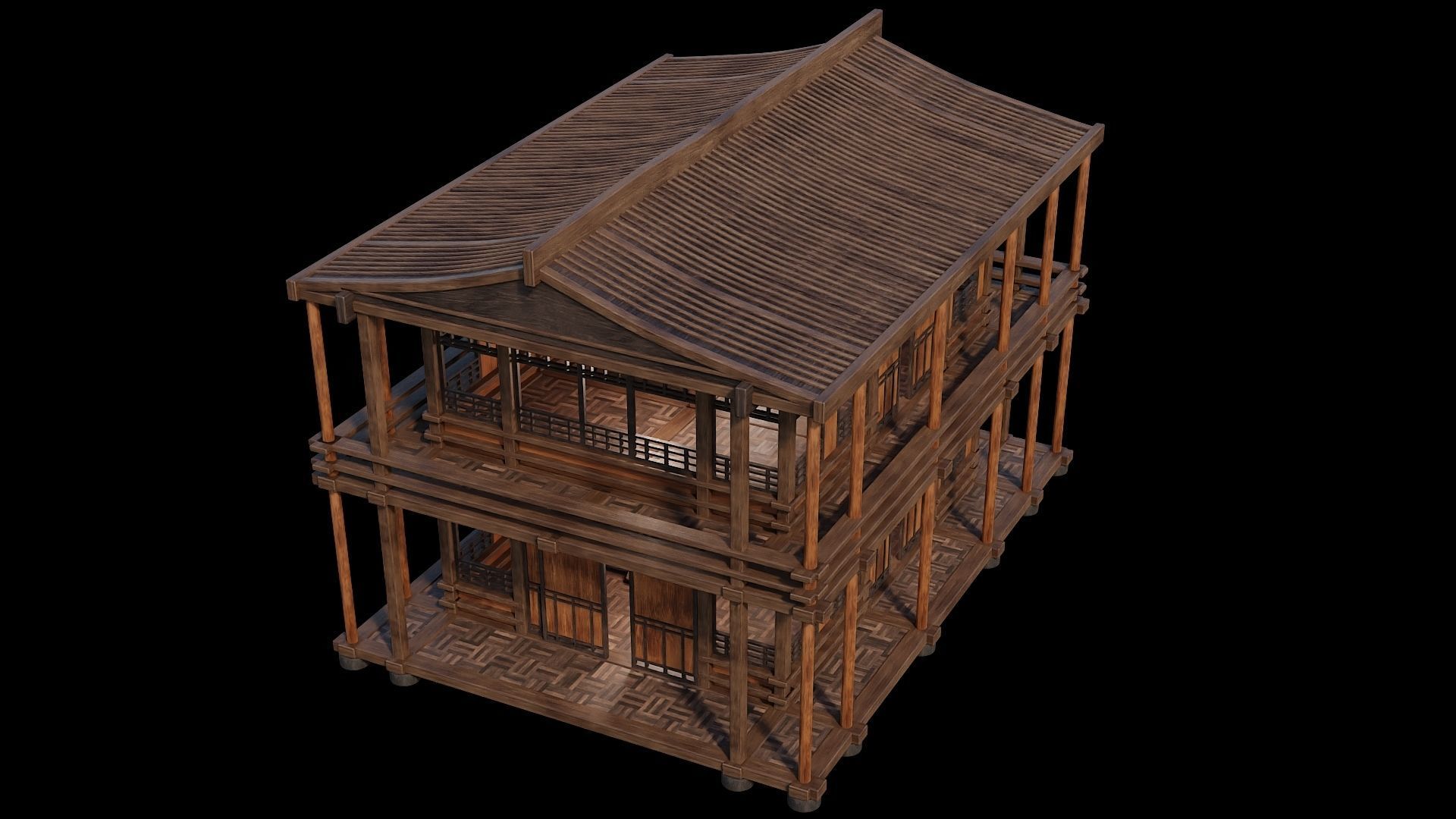 Medieval Houses 29- 4K Textures Game Ready Low-poly 3D model_9