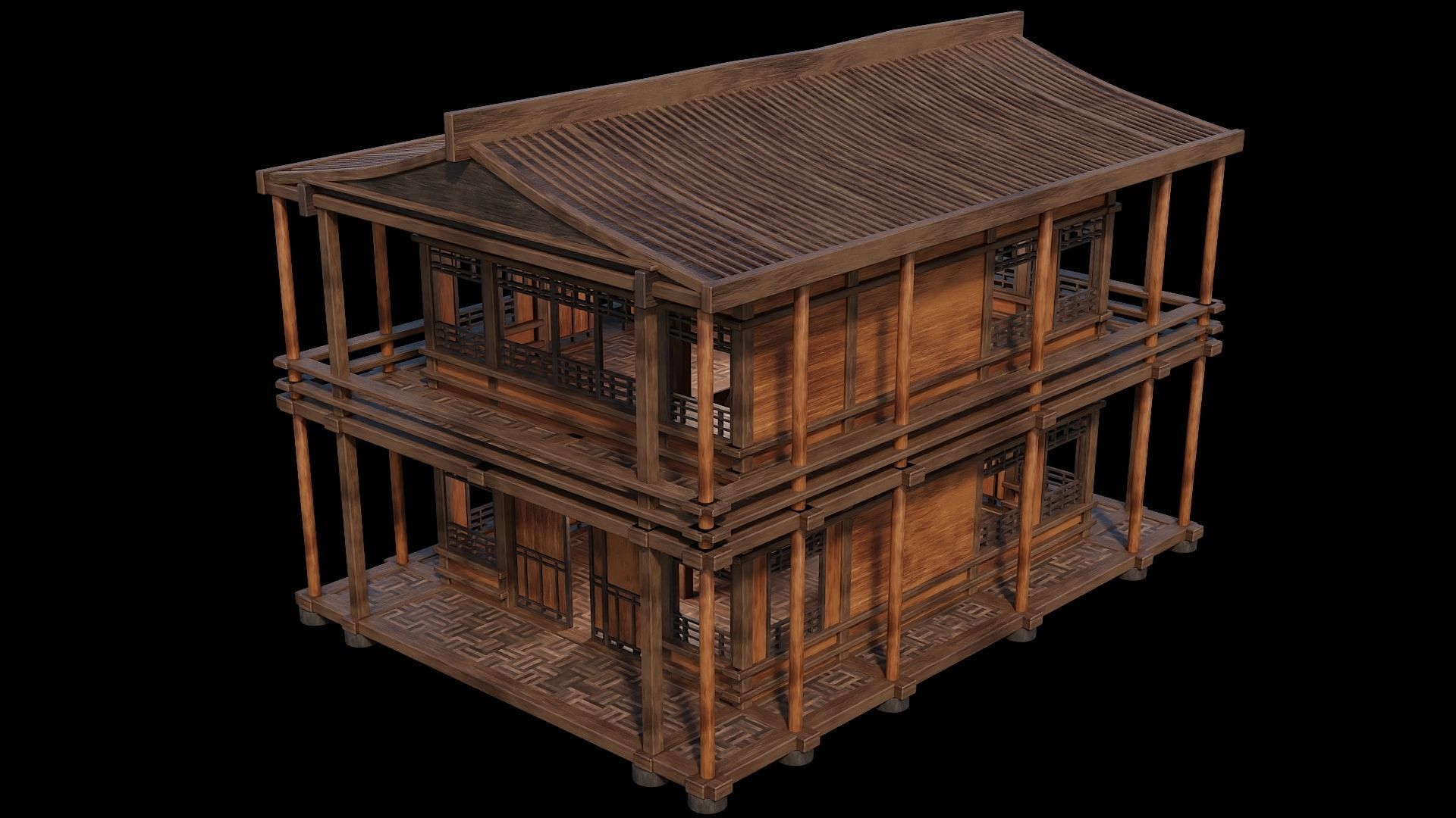 Medieval Houses 29- 4K Textures Game Ready Low-poly 3D model_7