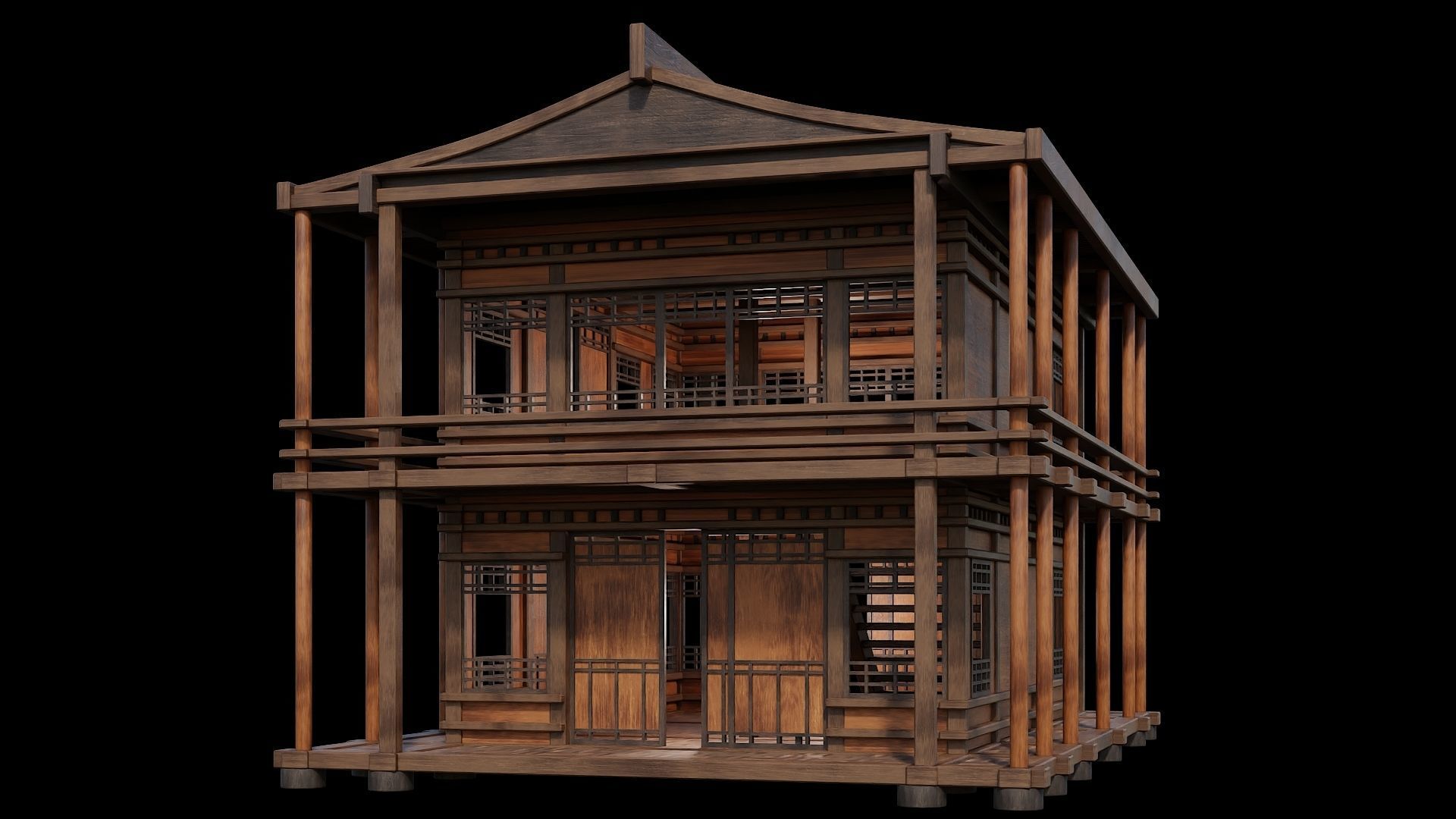 Medieval Houses 29- 4K Textures Game Ready Low-poly 3D model_13