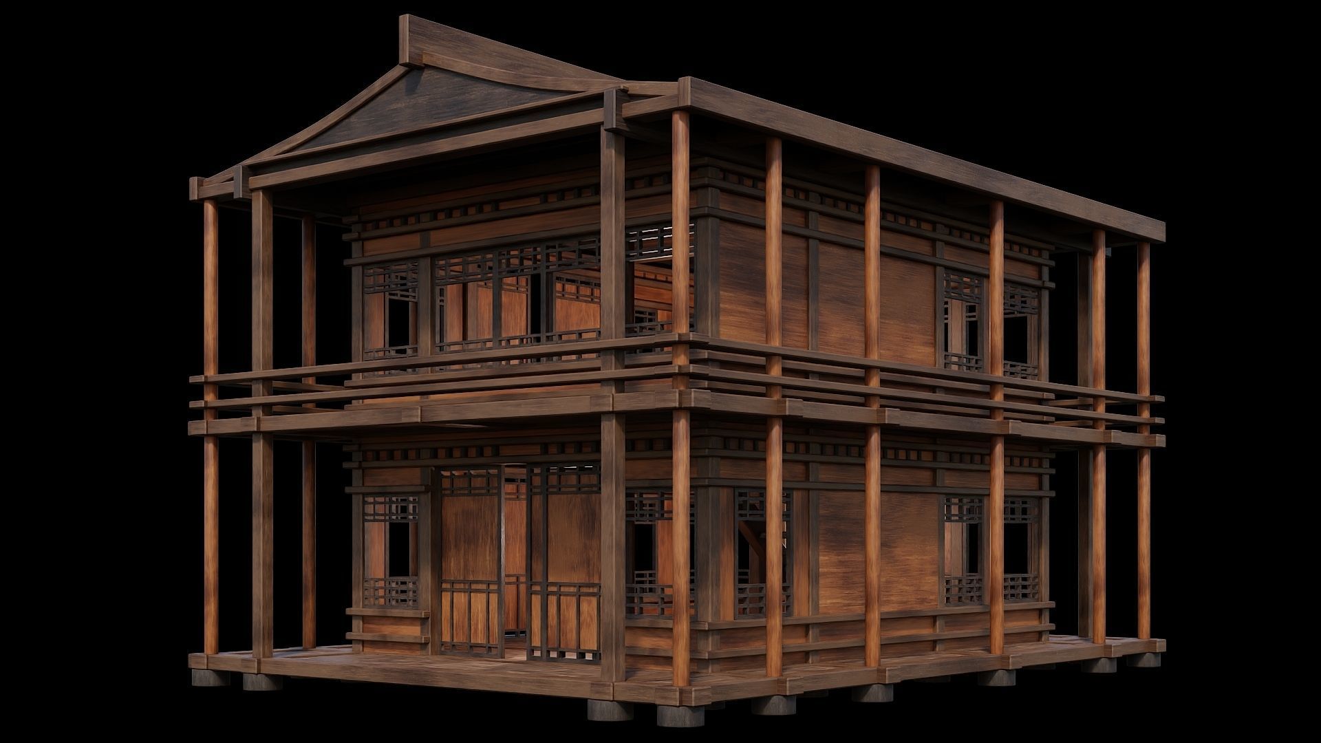 Medieval Houses 29- 4K Textures Game Ready Low-poly 3D model_11