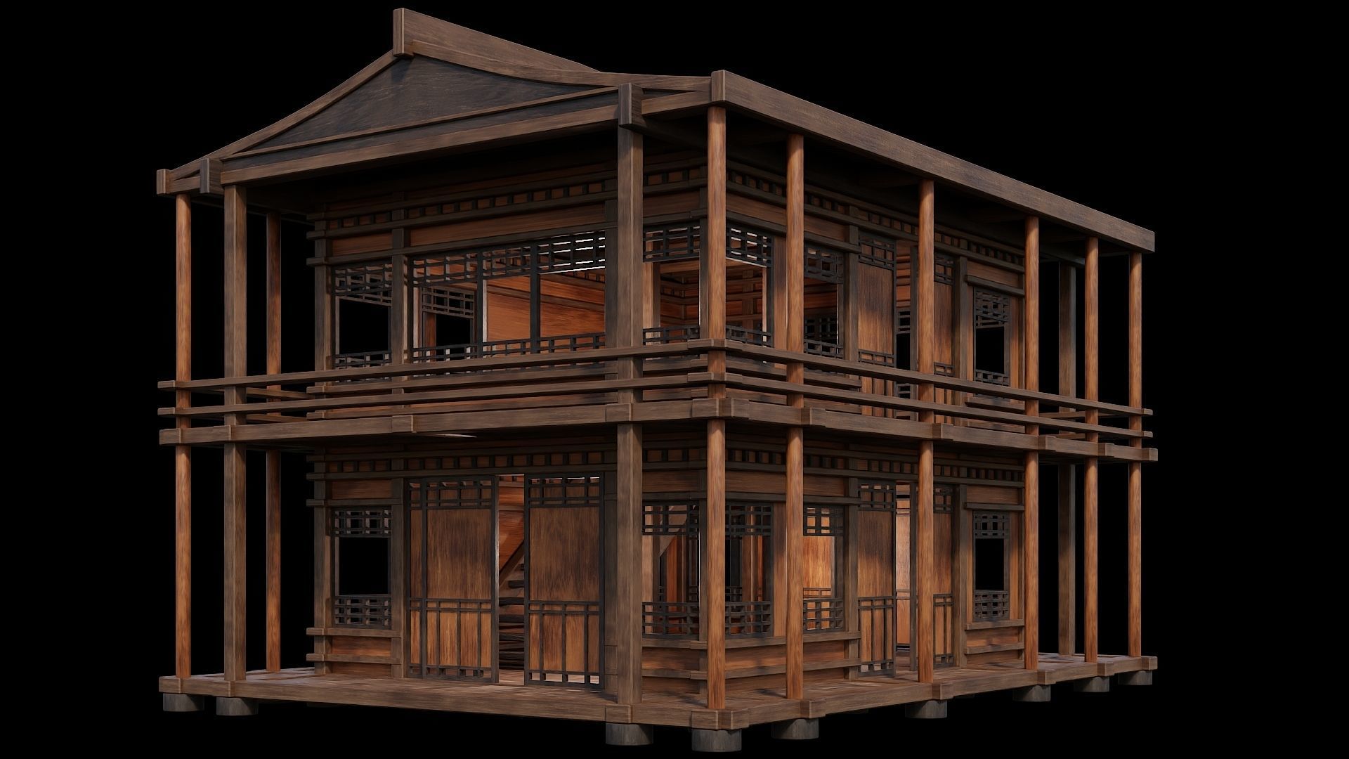 Medieval Houses 29- 4K Textures Game Ready Low-poly 3D model_10