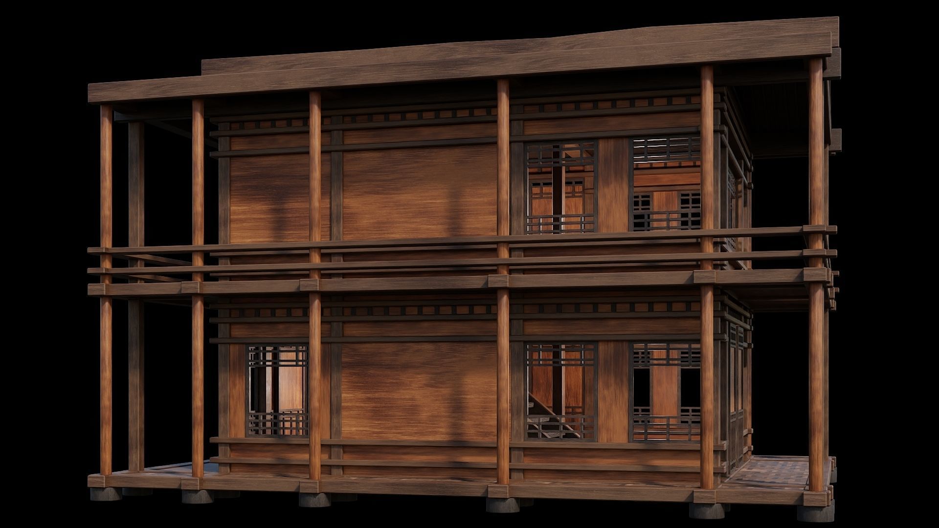 Medieval Houses 29- 4K Textures Game Ready Low-poly 3D model_12