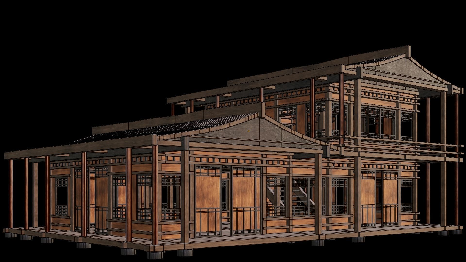 Medieval Houses 30- 4K Textures Game Ready Low-poly 3D model_7