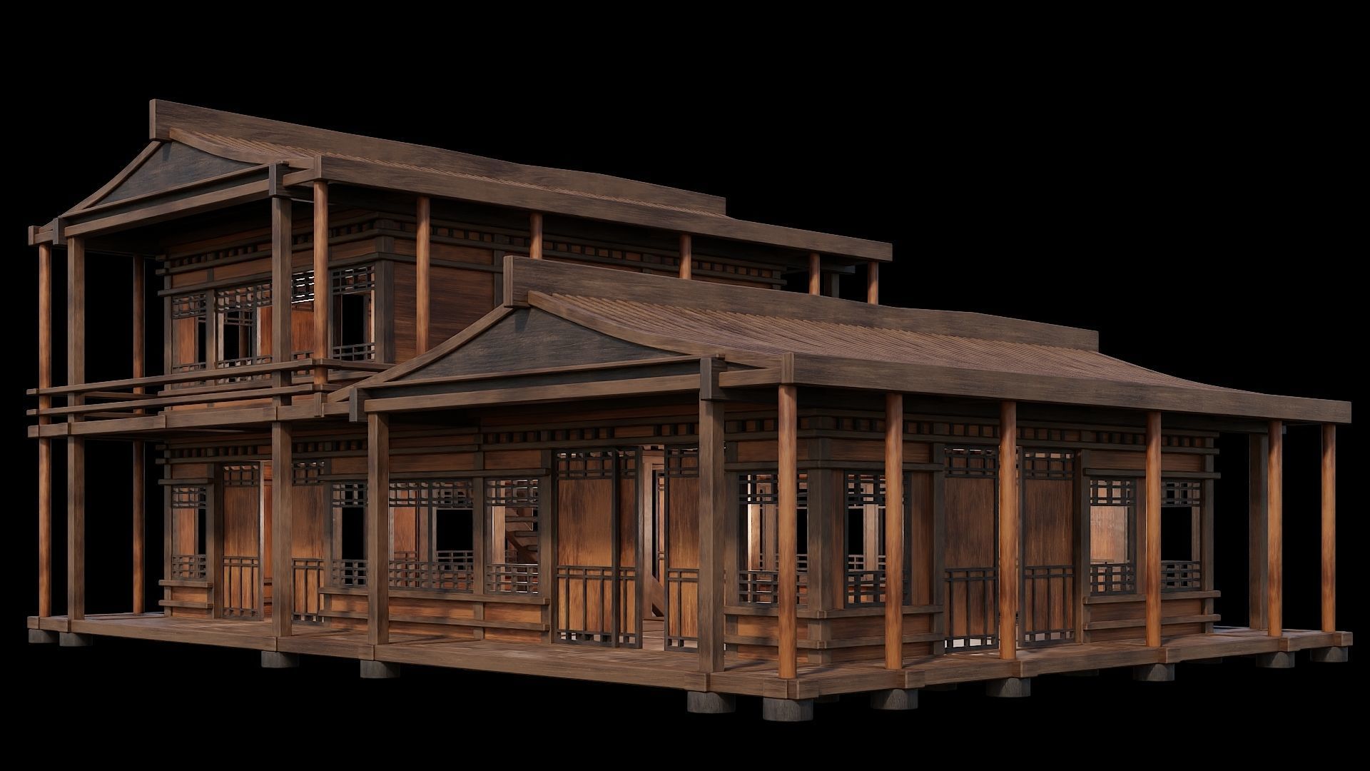 Medieval Houses 30- 4K Textures Game Ready Low-poly 3D model_11