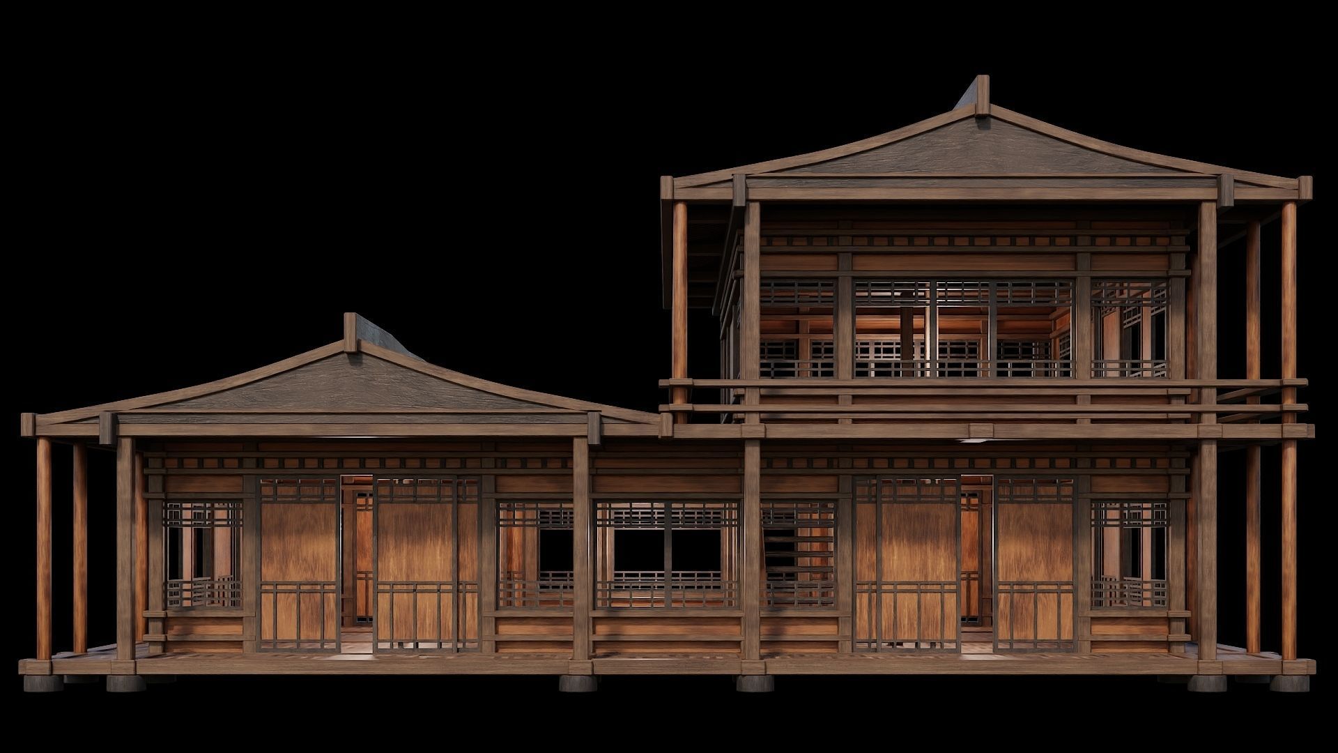 Medieval Houses 30- 4K Textures Game Ready Low-poly 3D model_2