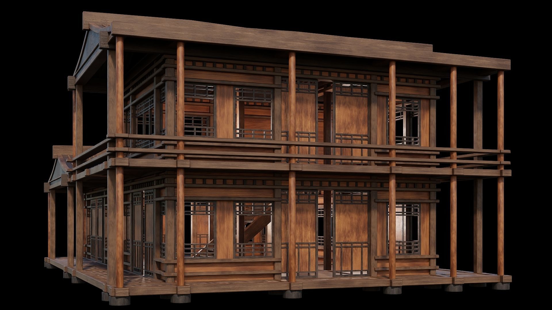 Medieval Houses 30- 4K Textures Game Ready Low-poly 3D model_14